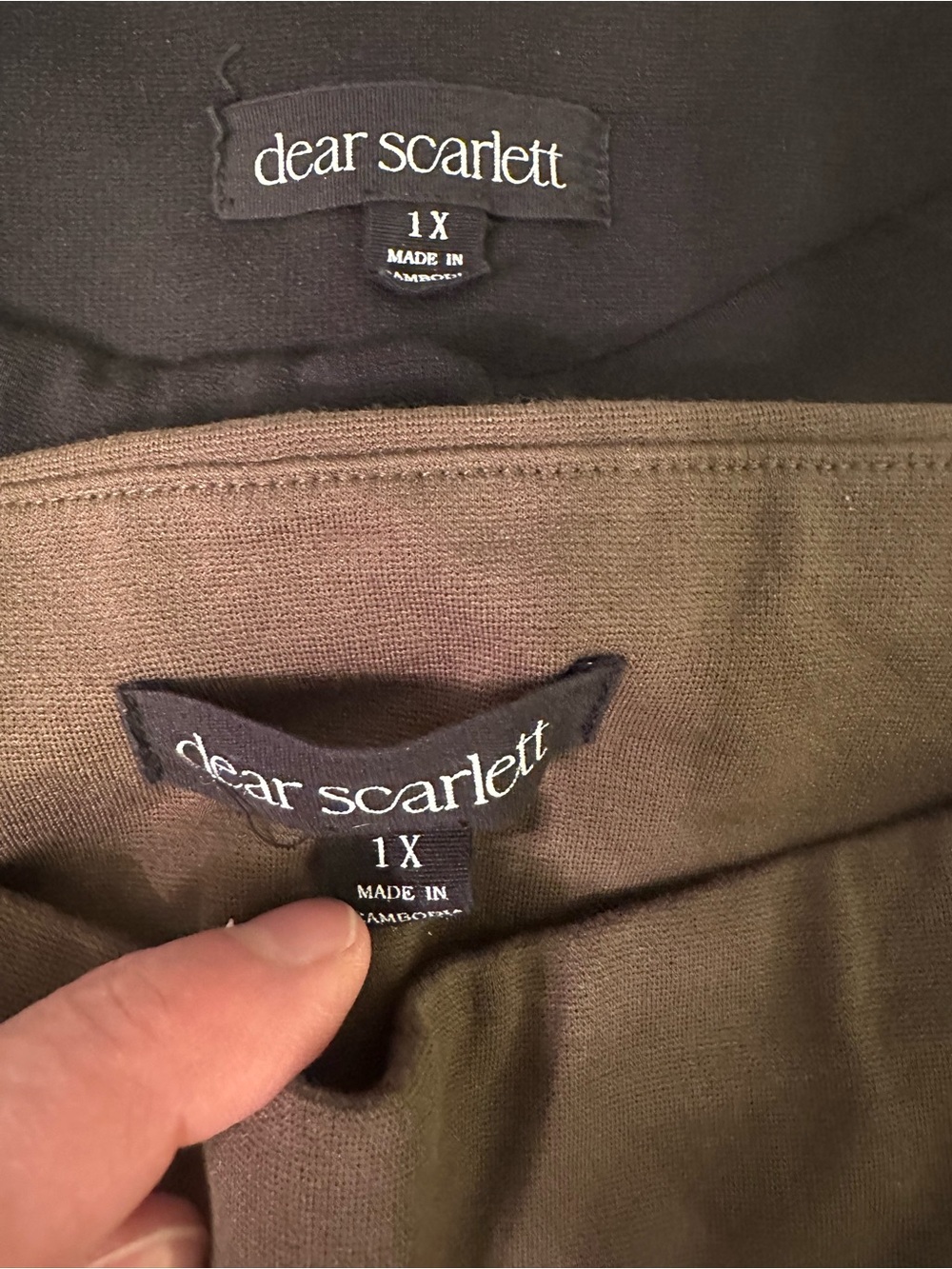 🖤💚Bundle of 2: NWOT Dear Scarlett Magic Wide Legged Pants 1X 💚🖤 Pristine cond. - Picture 7 of 7